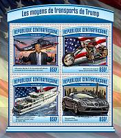 Stredoafrická republika Miniatúrny hárok 2017 MNH Donald Trump - Kliknutím na obrázok zatvorte -